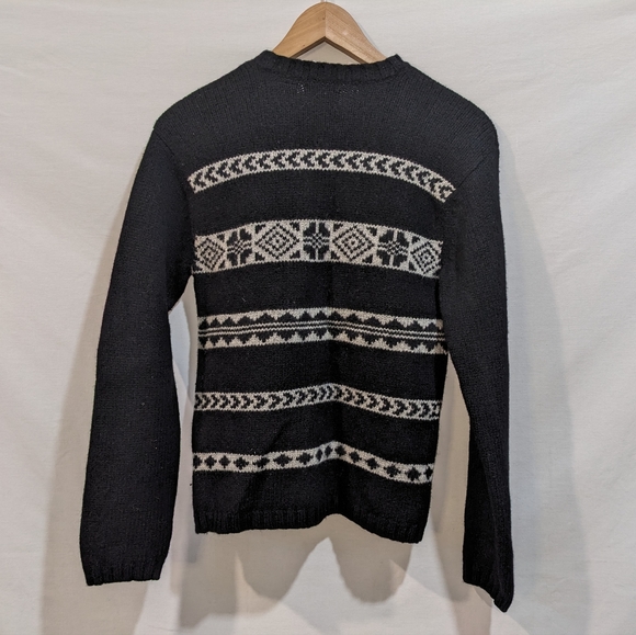 100% Lambswool Structure Neutral Patterned Ski Sweater/Sweatshirt Size S… - Picture 7 of 9